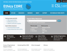 Tablet Screenshot of nationalethicsresourcecenter.net
